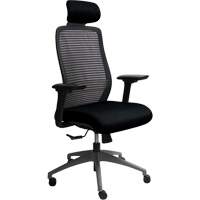 Chaise de bureau ajustable s&eacute;rie Era avec appui-t&ecirc;te, Tissu/Mailles, Noir, Capacit&eacute; 275 lb Distribution Jean Lapalme