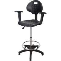 Heavy-Duty Ergonomic Stool with Adjustable Arm Rests, Stationary, Adjustable Height, 250 lbs. Capacity Distribution Jean Lapalme