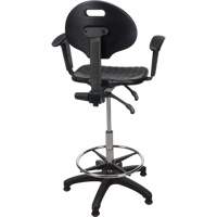 Heavy-Duty Ergonomic Stool with Adjustable Arm Rests, Stationary, Adjustable Height, 250 lbs. Capacity Distribution Jean Lapalme