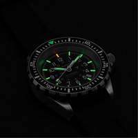 Large Diver's Automatic Watch, Digital, Battery Operated, 41 mm, Black Distribution Jean Lapalme