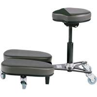 Chaise &agrave; genoux r&eacute;glable, Vinyle, Noir/gris Distribution Jean Lapalme