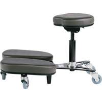 Chaise &agrave; genoux r&eacute;glable, Vinyle, Noir/gris Distribution Jean Lapalme
