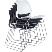 Chaises empilables, Polypropyl&egrave;ne, Hauteur 32", Capacit&eacute; 250 lb, Noir Distribution Jean Lapalme