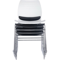 Chaises empilables, Polypropyl&egrave;ne, Hauteur 32", Capacit&eacute; 250 lb, Noir Distribution Jean Lapalme