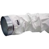 White 12" x 12' Distribution Ducting Kit, Adapter & Clamp Distribution Jean Lapalme