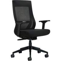 High-Back Weight-Sensing Synchro-Tilter, Mesh, Black Distribution Jean Lapalme