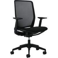 Chaise &agrave; dossier haut avec basculement synchronis&eacute; robuste Kody, Mailles, Noir, Capacit&eacute; 300 lb Distribution Jean Lapalme