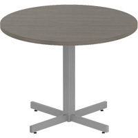 Table ronde &agrave; hauteur r&eacute;glable Newland, 36" lo x 36" la x 29" h, Dessus de 1", Stratifi&eacute;, Brun Distribution Jean Lapalme