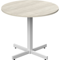 Table ronde &agrave; hauteur r&eacute;glable Newland, 36" lo x 36" la x 29" h, Dessus de 1", Stratifi&eacute;, Havane Distribution Jean Lapalme