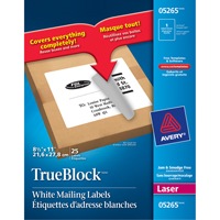 &eacute;tiquettes d'exp&eacute;dition au laser TrueBlock, 11" la x 8,5" la x Blanc Distribution Jean Lapalme