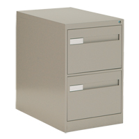 Classeur vertical &agrave; poign&eacute;es encastr&eacute;es, 2 tiroirs, 18.15" la x 26.56" p x 29" h, Beige Distribution Jean Lapalme