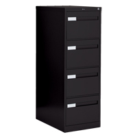 Classeur vertical &agrave; poign&eacute;es encastr&eacute;es, 4 tiroirs, 18.15" la x 26.56" p x 52" h, Noir Distribution Jean Lapalme