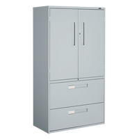 Armoire Multi-Stor, Acier, 3 Tablettes, 65-1/4" h x 36" la x 18" P, Gris Distribution Jean Lapalme