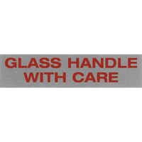 &eacute;tiquettes pour traitement sp&eacute;cial Glass Handle with Care, 5" lo x 2" la, Noir/rouge Distribution Jean Lapalme