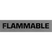 &eacute;tiquettes pour traitement sp&eacute;cial Flammable, 5" lo x 2" la, Noir/rouge Distribution Jean Lapalme