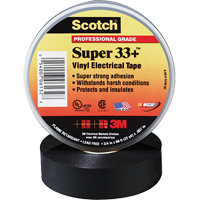 Scotch&reg; Super 33 Tape, 19 mm (3/4") x 20.1 m (66'), Black, 7 mils Distribution Jean Lapalme
