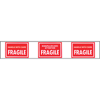 Pre-Printed Message Tapes, 1-7/8" W, White on Red Distribution Jean Lapalme