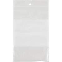 White Block Poly Bags, Reclosable, 6" x 4", 2 mils Distribution Jean Lapalme
