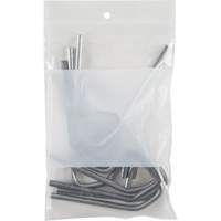 White Block Poly Bags, Reclosable, 6" x 4", 2 mils Distribution Jean Lapalme