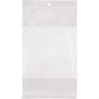 White Block Poly Bags, Reclosable, 8" x 5", 2 mils Distribution Jean Lapalme