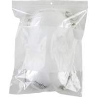 White Block Poly Bags, Reclosable, 10" x 8", 2 mils Distribution Jean Lapalme