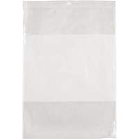 Sacs en poly avec espace inscriptible blanc, Refermable, 12" x 9", 2 mils Distribution Jean Lapalme
