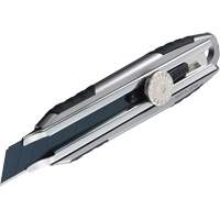 Knife with Ratchet Lock, 18 mm, Carbon Steel, Heavy-Duty, Aluminum Handle Distribution Jean Lapalme