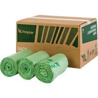 Certified Compostable Bags, Regular, 48" L x 42" W, Clear, 242 L (55 Gal.) Capacity Distribution Jean Lapalme
