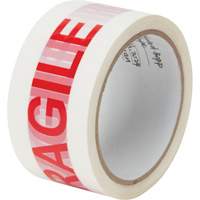 Ruban d'emballage Fragile, Adh&eacute;sif Thermofusible, 2 mils, 48 mm (2") x 100 m (328') Distribution Jean Lapalme