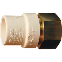 Adaptateur de tuyau filet&eacute;, Noeud x FPT, 1" dia., Laiton/PVC-C Distribution Jean Lapalme