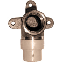 One-Piece 90° Drop Ear Elbow, Hub x FPT, Brass/CPVC, 3/4" Distribution Jean Lapalme