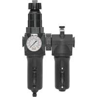 Manual Drain Filter, Regulator & Lubricator with Metal Bowl & Gauge Modulair 400, 1/2" NPT Distribution Jean Lapalme