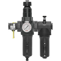 Automatic Drain Filter, Regulator & Lubricator with Metal Bowl & Gauge Modulair 400, 3/4" NPT Distribution Jean Lapalme