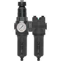 Manual Drain Filter, Regulator & Coalescing Filter with Metal Bowl Modulair 400, 1/4" NPT, 200 psi, 9.1 fl. oz. Capacity Distribution Jean Lapalme