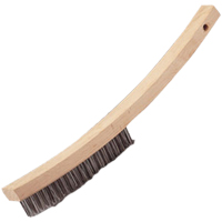 Curved Handle Hand Scratch Brush, Stainless Steel, 4 X 20 Wire Rows, 17" Long Distribution Jean Lapalme