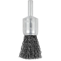 Brosse &agrave; fils cr&ecirc;p&eacute;s mont&eacute;e sur mandrin E050-12, 1/2", Fils 0,012", Tige 1/4" Distribution Jean Lapalme