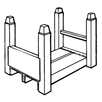 Supports empilables mobiles, 15" la x 22" p, Capacit&eacute; de 5600 lb Distribution Jean Lapalme