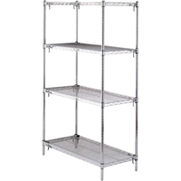 ETAGERE,4 TABL18X36X63,CHROME,800LB/TABL., Tiers 4, 36" la x 63" h x 18" p Distribution Jean Lapalme