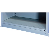 Plaque de base/façade pour rangement de bacs sur rayonnage enclenchable Interlok Distribution Jean Lapalme