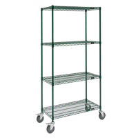 Wire Shelf Cart, Epoxy Finish, 36" x 80" x 24", 800 lbs. Capacity Distribution Jean Lapalme