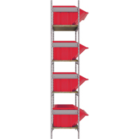 Wide Span Shelving with Jumbo Plastic Bins, Steel, Boltless, Starter, 66" W x 72" H x 18" D Distribution Jean Lapalme