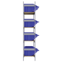 Wide Span Shelving with Jumbo Plastic Bins, Steel, Boltless, Starter, 66" W x 72" H x 18" D Distribution Jean Lapalme