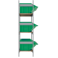 &eacute;tag&egrave;res larges avec bacs g&eacute;ants en plastique, Acier, Sans boulons, De base, 66" la x 60" h x 18" p Distribution Jean Lapalme