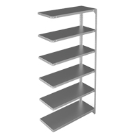 Shelving Unit, Galvanized Steel, Slotted Angle, Add-On, 36" W x 72" H x 15" D Distribution Jean Lapalme