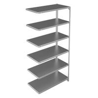 Shelving Unit, Galvanized Steel, Slotted Angle, 400 lbs. Capacity, 36" W x 72" H x 18" D Distribution Jean Lapalme