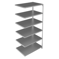 Shelving Unit, Galvanized Steel, Slotted Angle, Add-On, 36" W x 72" H x 24" D Distribution Jean Lapalme