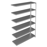 Shelving Unit, Galvanized Steel, Slotted Angle, Add-On, 48" W x 72" H x 15" D Distribution Jean Lapalme