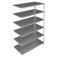 Shelving Unit, Galvanized Steel, Slotted Angle, Add-On, 48" W x 72" H x 24" D Distribution Jean Lapalme