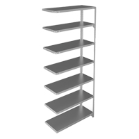Shelving Unit, Galvanized Steel, Slotted Angle, Add-On, 36" W x 84" H x 15" D Distribution Jean Lapalme