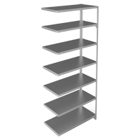 Shelving Unit, Galvanized Steel, Slotted Angle, 400 lbs. Capacity, 36" W x 84" H x 18" D Distribution Jean Lapalme